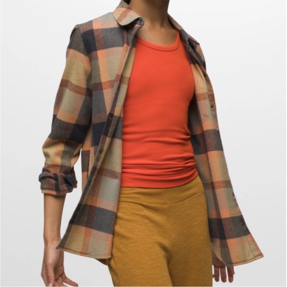 Prana Tops - Prana Women’s Size Small Sage Golden Canyon Flannel Button Down Shirt